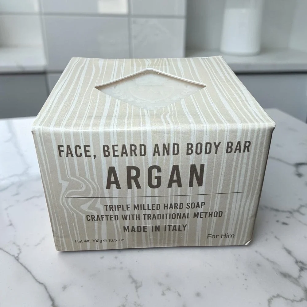 Saponificio Varesino Argan Soap Bar Mens 10.5oz New Triple Milled Made in Italy